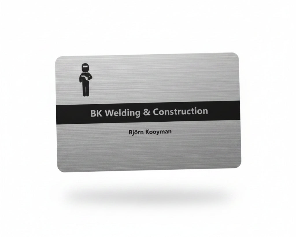 Brushed Stainless Steel Business Cards