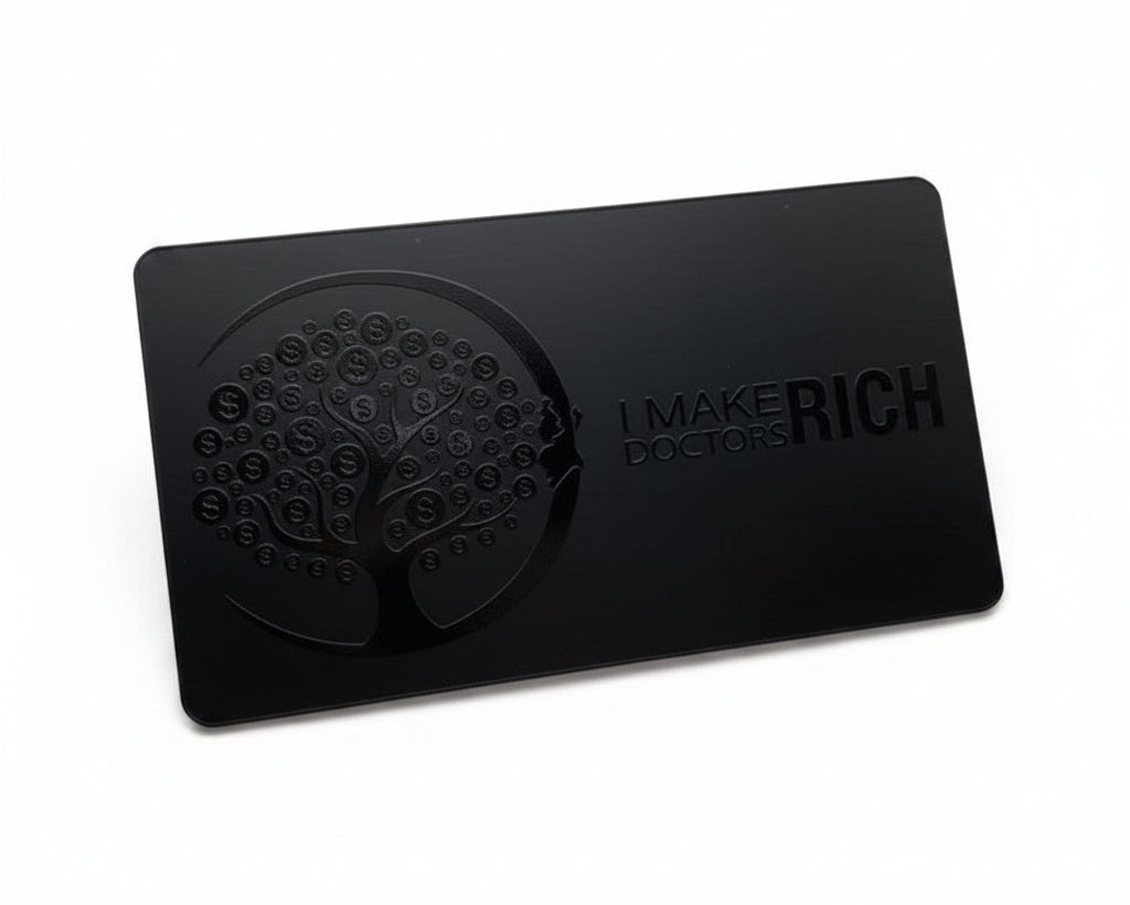Black Metal Business Cards