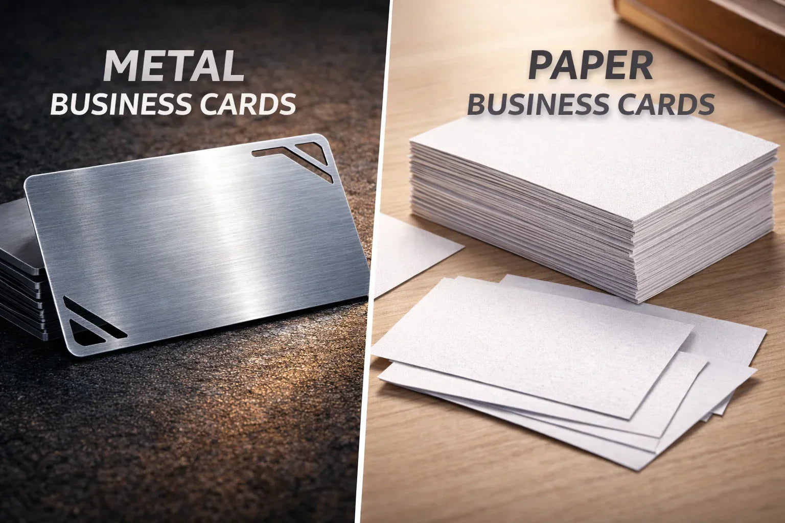 Metal Business Cards vs Paper Cards – QX Metal Cards
