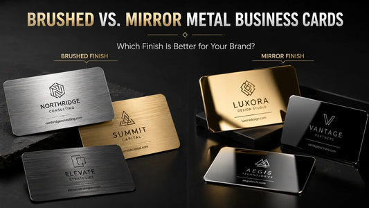 Brushed vs. Mirror Metal Business Cards: Which Finish Is Better for Your Brand?