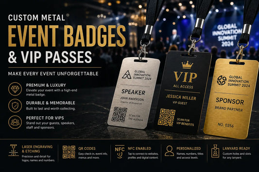 Custom Metal Event Badges and VIP Passes for Premium Events