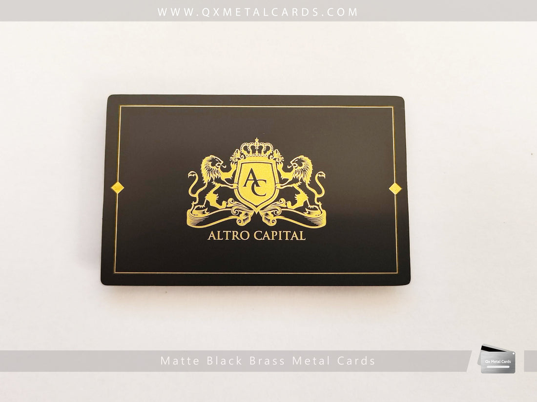 Matte Black Brass Metal Cards