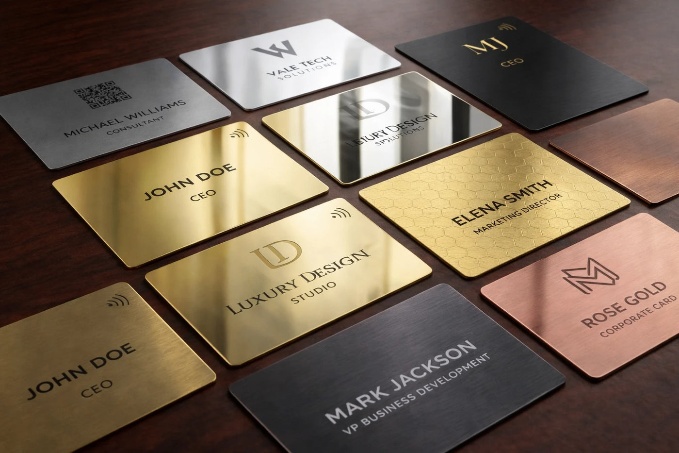 Custom metal business cards