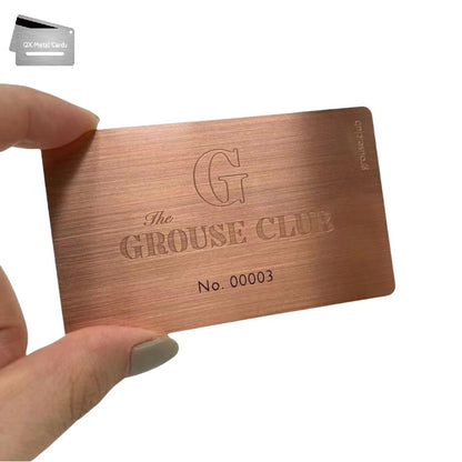 Copper Finish Metal Business Cards