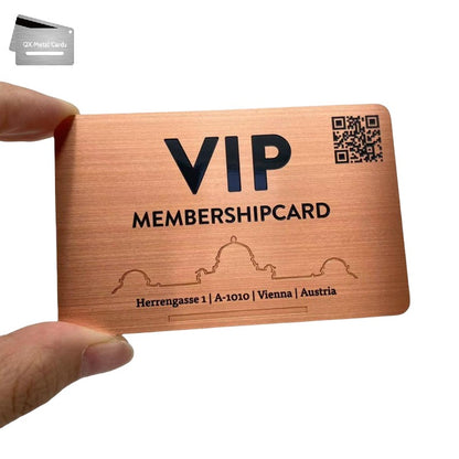 Copper Finish Metal Business Cards