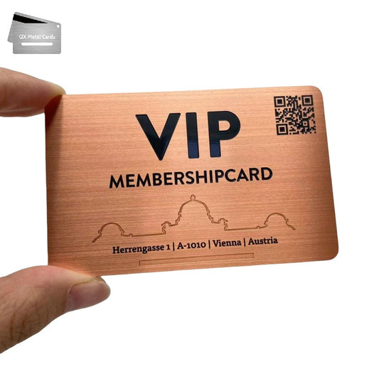 Copper Finish Metal Business Cards