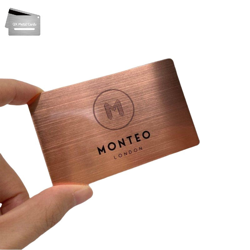 Copper Finish Metal Business Cards