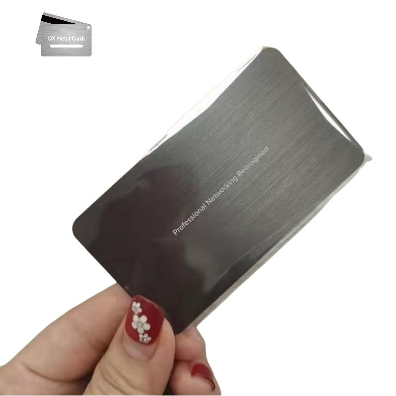 Brushed Gun Metal Business Cards
