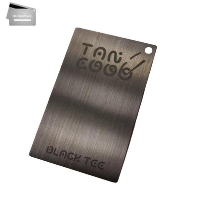 Brushed Gun Metal Business Cards