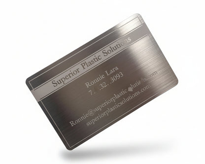 Brushed Stainless Steel Business Cards