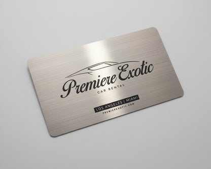 Brushed Stainless Steel Business Cards