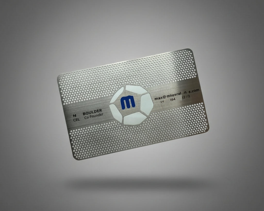 Brushed Stainless Steel Business Cards