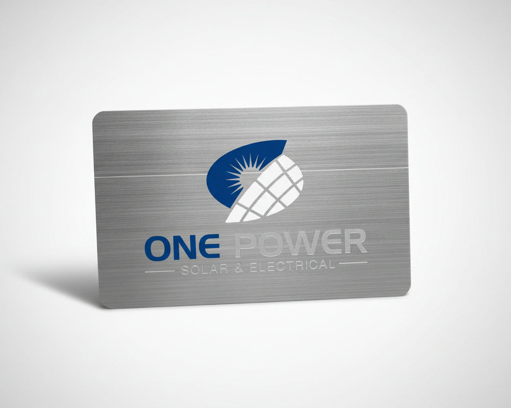 Brushed Stainless Steel Business Cards