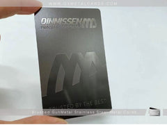 Brushed Gun Metal Business Cards