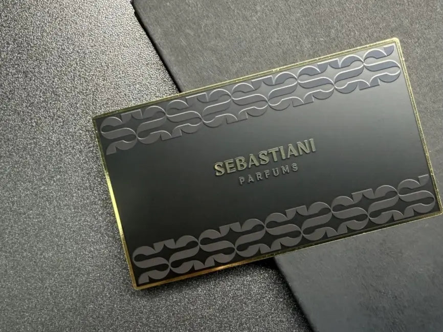 Shiny gold metal cards