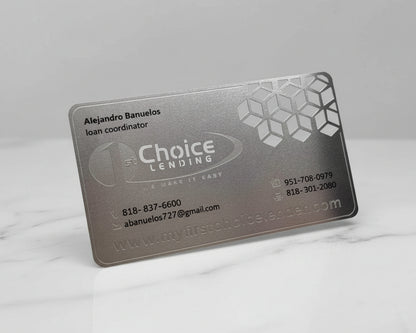 Matte Stainless Steel Business Cards