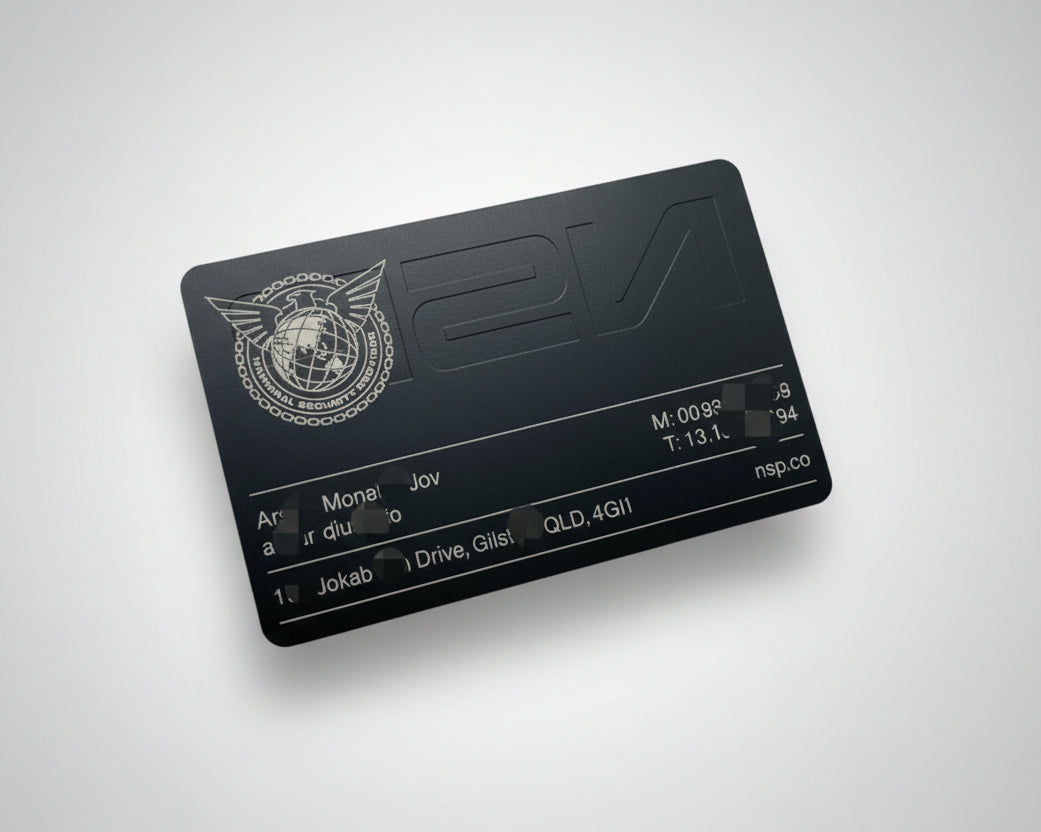 Black Metal Business Cards