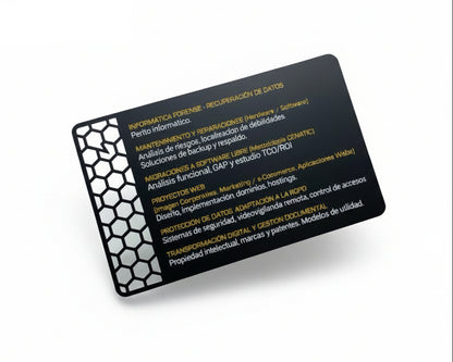 Black Metal Business Cards