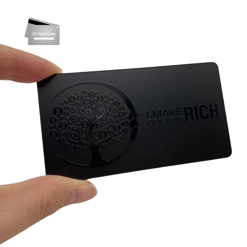 Matte Black Metal Membership Cards