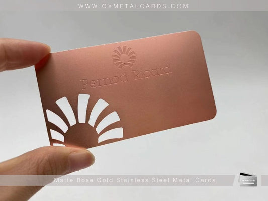 Rose Gold Metal Business Cards