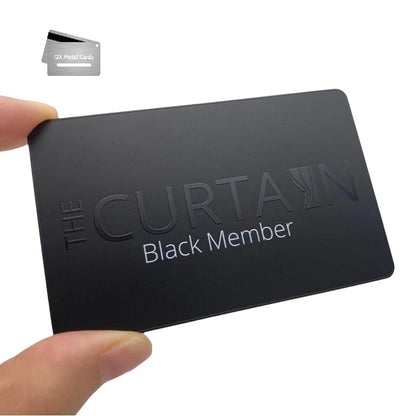 Matte Black Metal Membership Cards