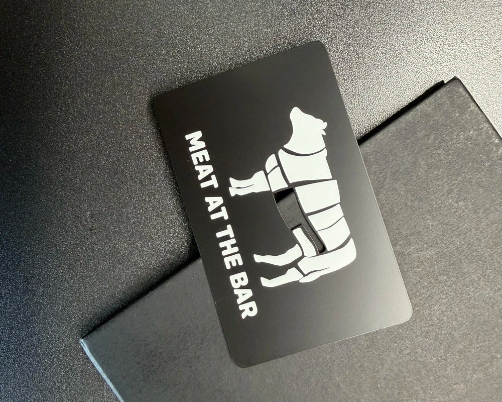 Matte black metal business cards
