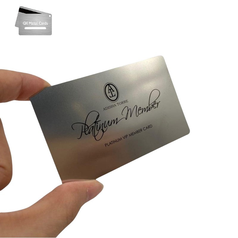 Matte Steel Metal Membership Cards