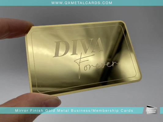 Mirror Gold Metal Membership Cards