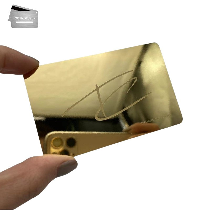 Mirror Gold Metal Membership Cards