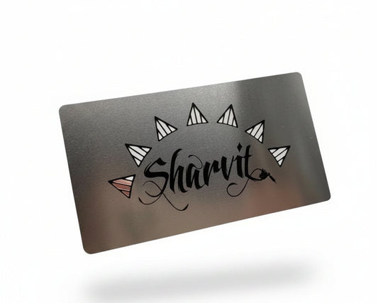 Stainless Steel Business Cards — stainless steel construction, product photo