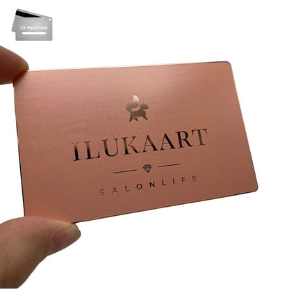 Rose Gold Metal Business Cards