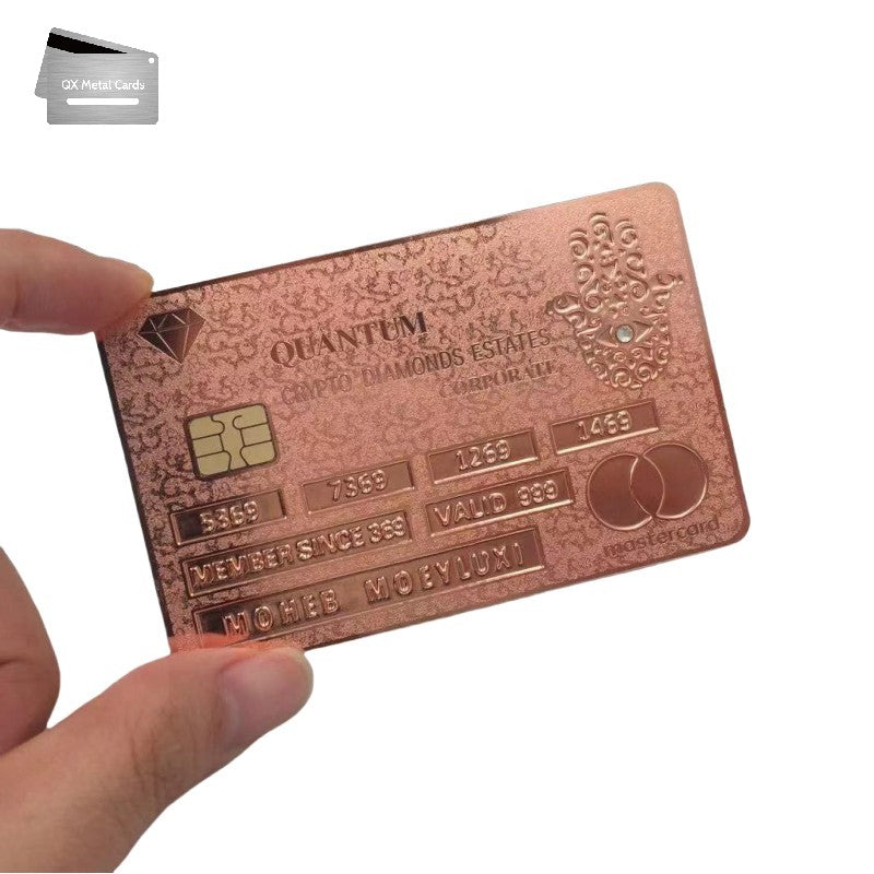 Rose Gold Metal Business Cards