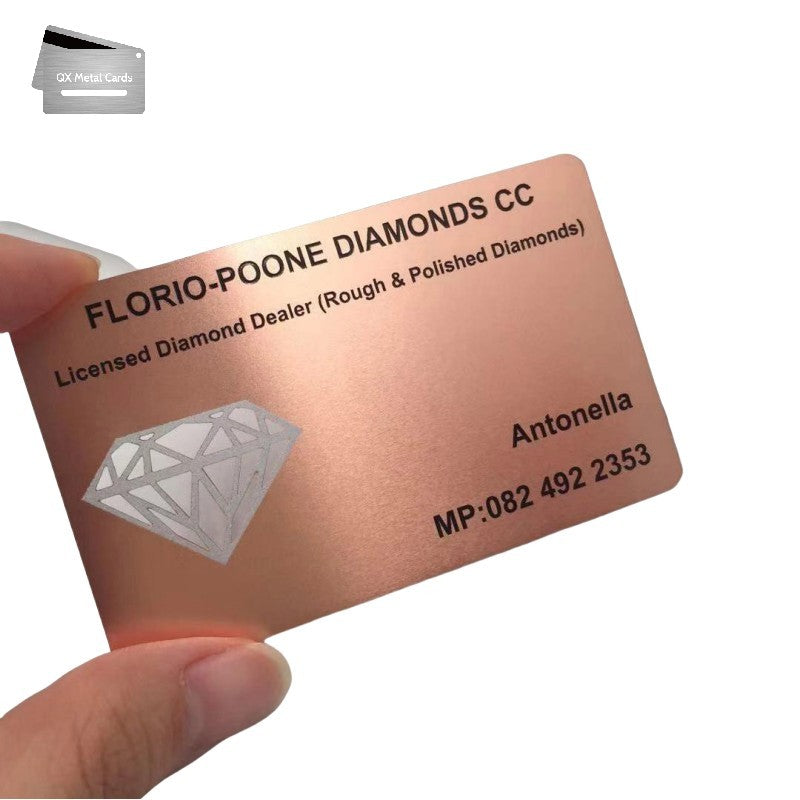 Rose Gold Metal Business Cards