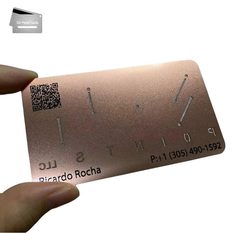 Rose Gold Metal Business Cards