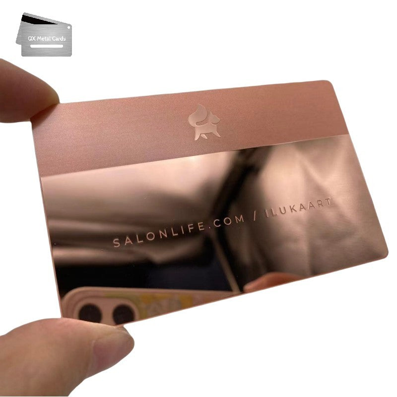Rose Gold Metal Business Cards