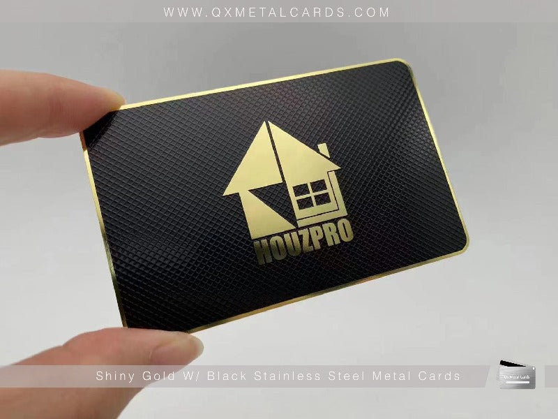 Shiny Gold Stainless Steel Metal Cards