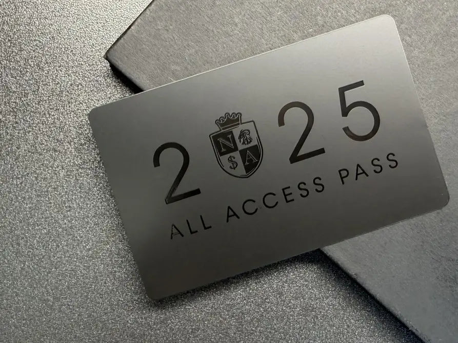 Matte black stainless steel metal cards