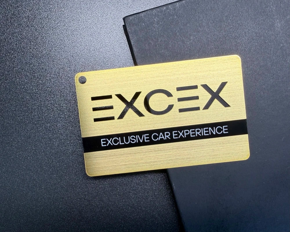 Brushed gold stainless steel metal cards