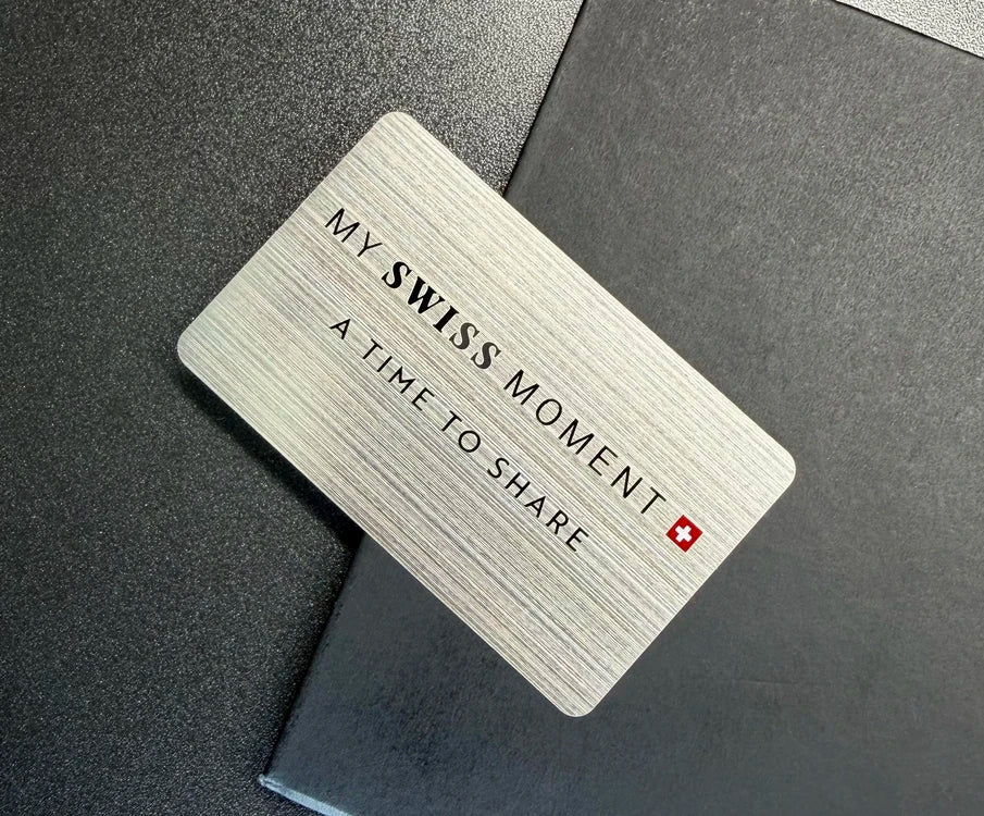 Brushed stainless steel metal cards