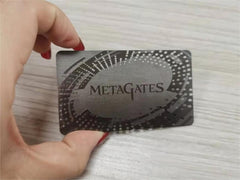 Brushed Gun Metal Business Cards