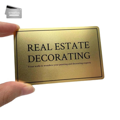 matte gold metal business cards