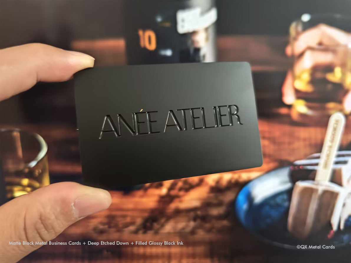 Black Metal Business Cards
