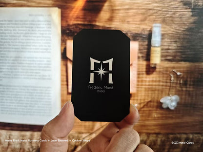 Black Metal Business Cards