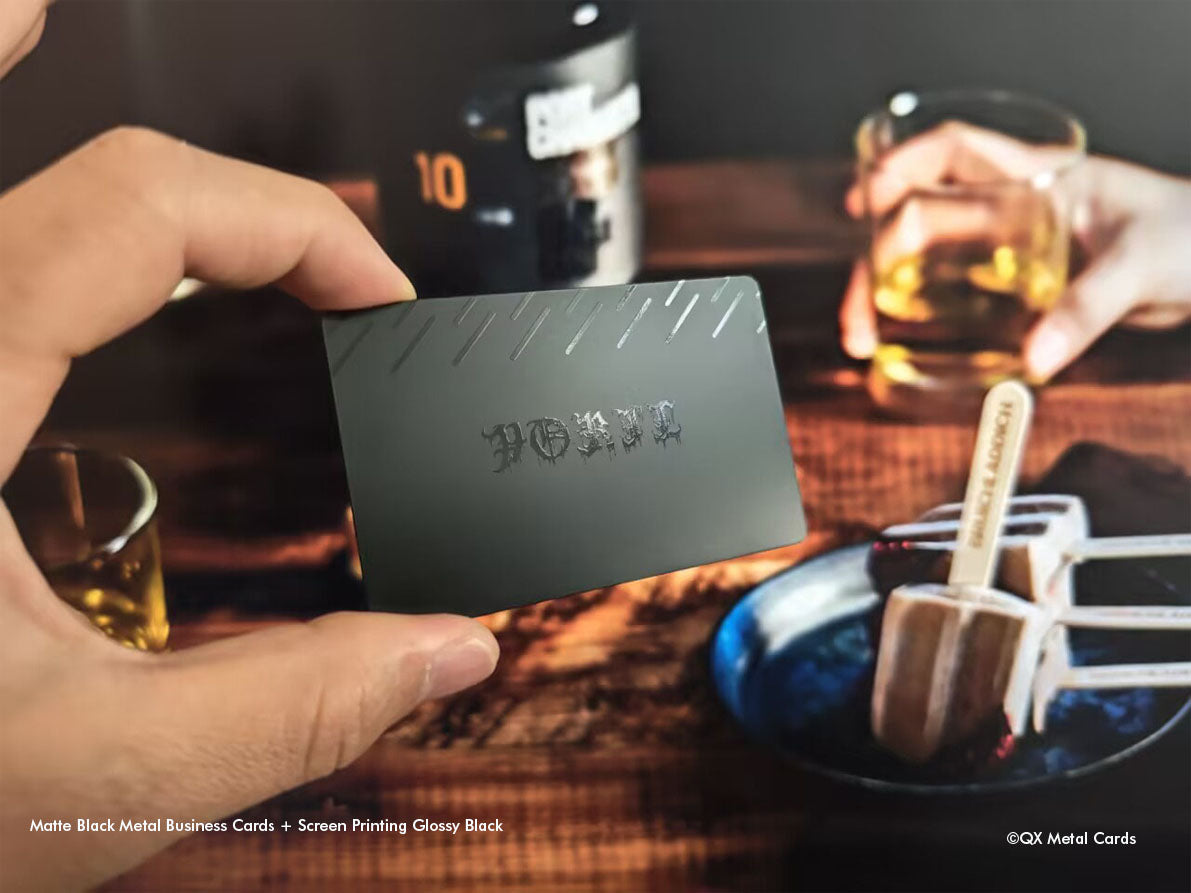Black Metal Business Cards