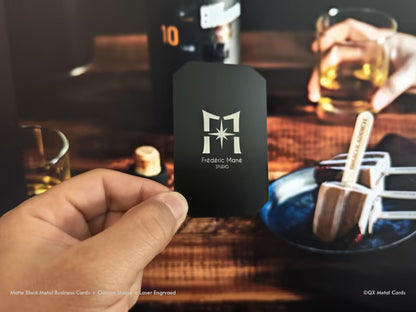 Black Metal Business Cards