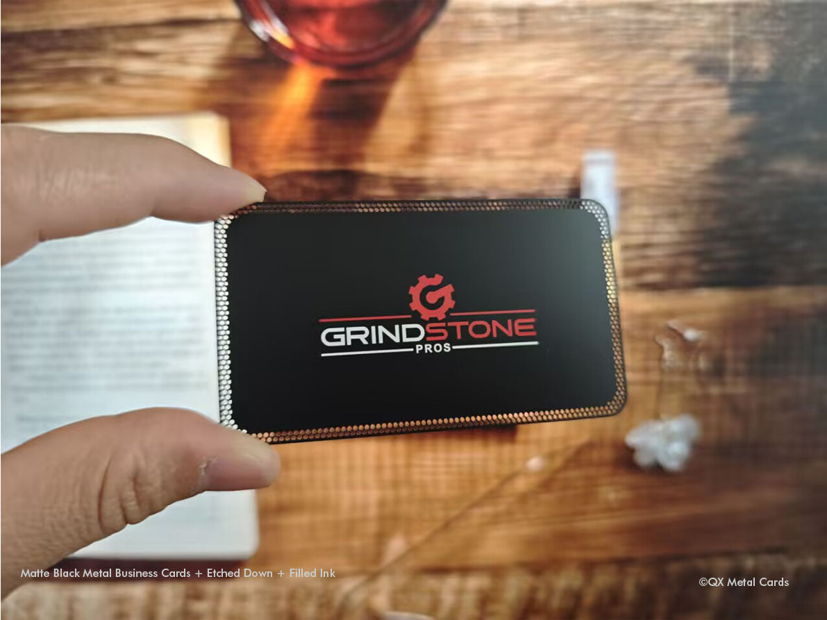 Black Metal Business Cards