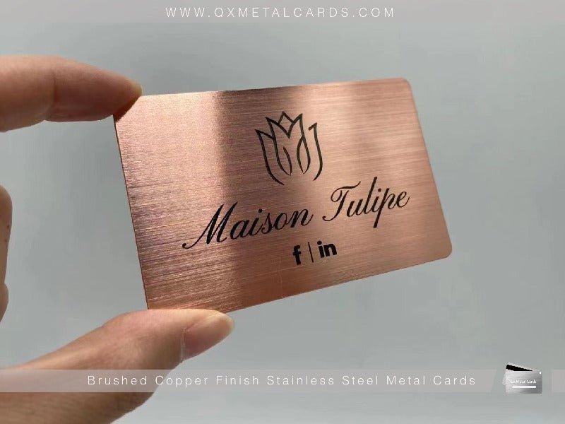 Copper Finish Metal Business Cards