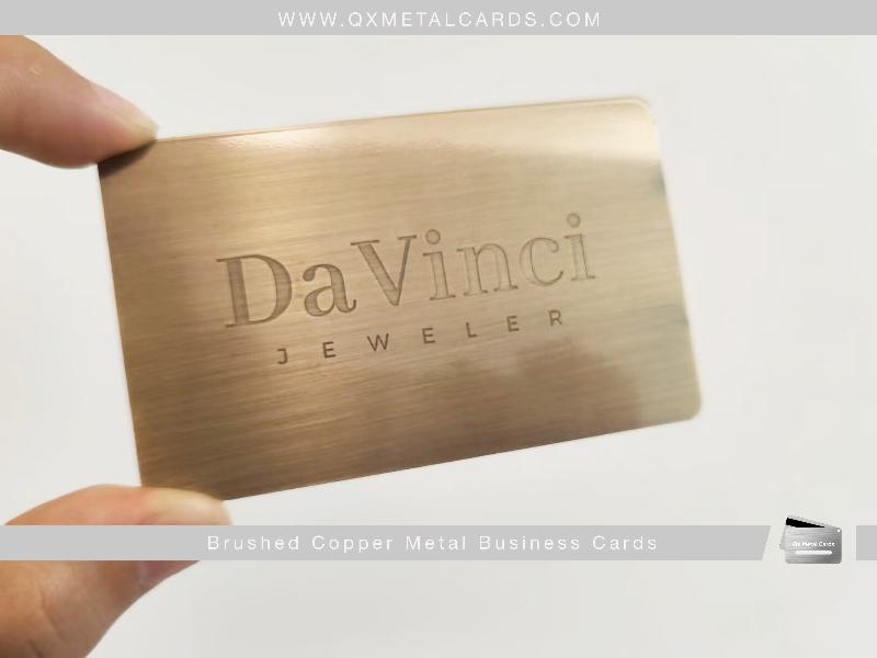 Copper Finish Metal Business Cards