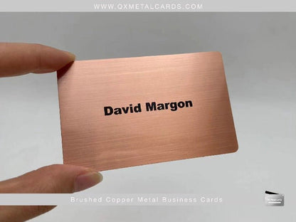 Rose Gold Metal Business Cards