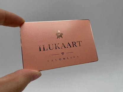 Rose Gold Metal Business Cards